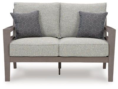 Loveseat de exterior Hillside Barn con cojín - Gris/Marrón