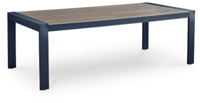 Mabry Shores Outdoor Dining Table - Navy Blue/Driftwood