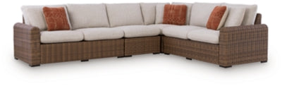 Angel Island 4-Piece Outdoor Sectional - Beige/Brown