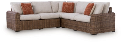 Angel Island 3-Piece Outdoor Sectional - Beige/Brown