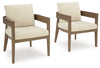 Sillón de comedor exterior Serene Bay con cojín (juego de 2)
