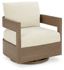 Silla giratoria para exteriores Serene Bay con cojín