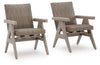 Sillón mecedor para exterior Carisbo (juego de 2)