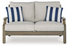 Loveseat de exterior Rainier Ranch con cojín