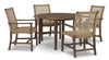 Germalia Outdoor Dining Table and 4 Chairs