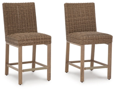 Walton Bridge Outdoor Bar Stool (Set of 2) - Driftwood