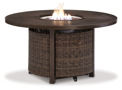 Paradise Trail Fire Pit Table - Medium Brown
