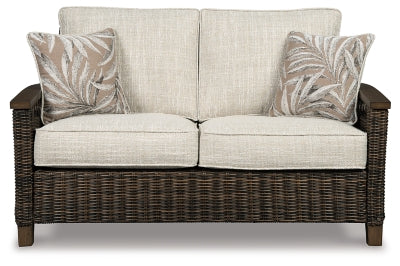 Paradise Trail Loveseat with Cushion - Medium Brown