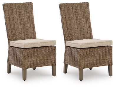 Revare Beach Side Chair with Cushion (Set of 2) - Beige