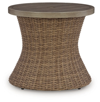 Revare Beach Outdoor End Table - Beige