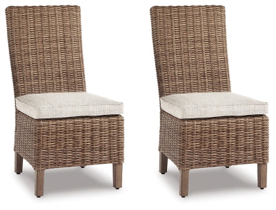 Beachcroft Outdoor Side Chair with Cushion (Set of 2) - Beige