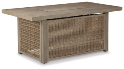 Beachcroft Outdoor Fire Pit Table - Beige