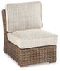 Silla de exterior sin brazos Beachcroft con cojín