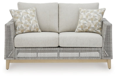 Loveseat de exterior con cojín Seton Creek - Gris