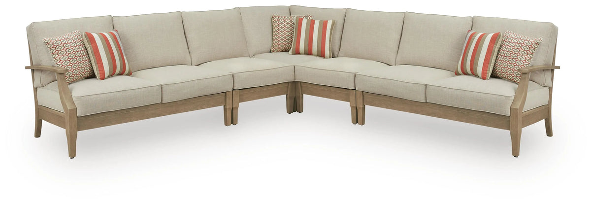 Clare View 5-Piece Outdoor Sectional - Beige