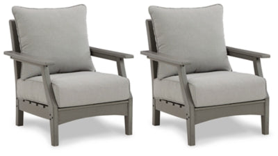 Sillón Visola con cojín (juego de 2) - Gris