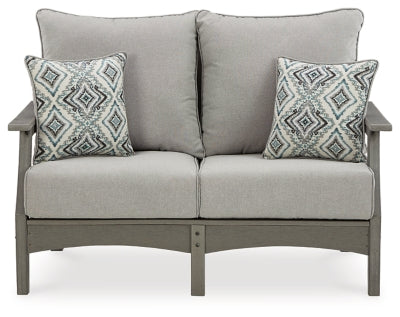 Loveseat de exterior Visola con cojín - Gris