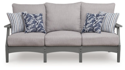 Lone View Bay Outdoor Sofa with Cushion - Gray