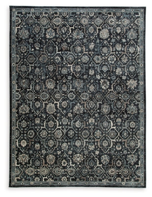 Hilcott 7'10" x 10'6" Rug - Blue/Cream/Brown