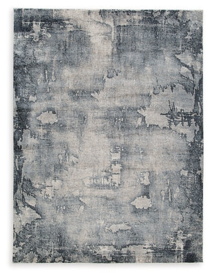 Alfombra Langrich de 1,60 m x 2,20 m - Azul/Gris/Crema