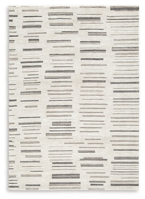 Leesdale 5' x 7' Rug - Ivory/Brown/Black