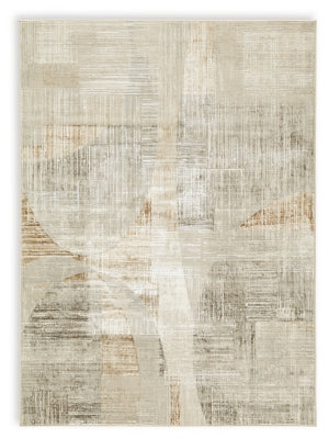 Truward 5' x 7' Rug - Linen/Gray/Caramel