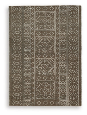 Merrittman 5' x 7' Area Rug - Brown/Ivory