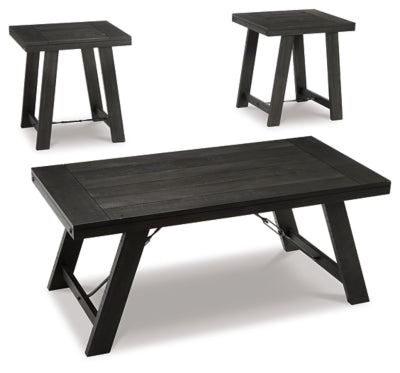 Mesa Noorbrook (juego de 3) - Negro/Peltre