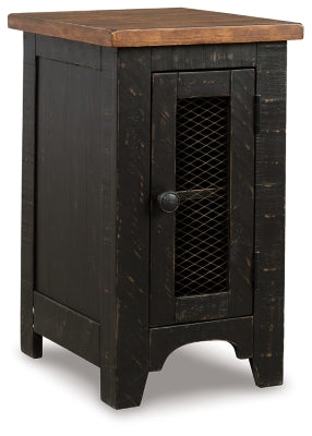 Valebeck Chairside End Table - Black/Brown