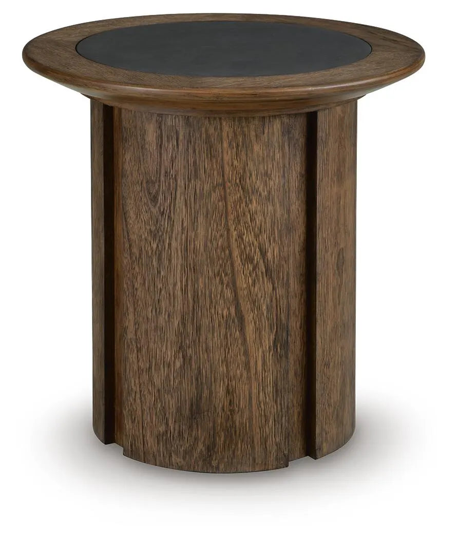 Dontayne End Table - Warm Brown