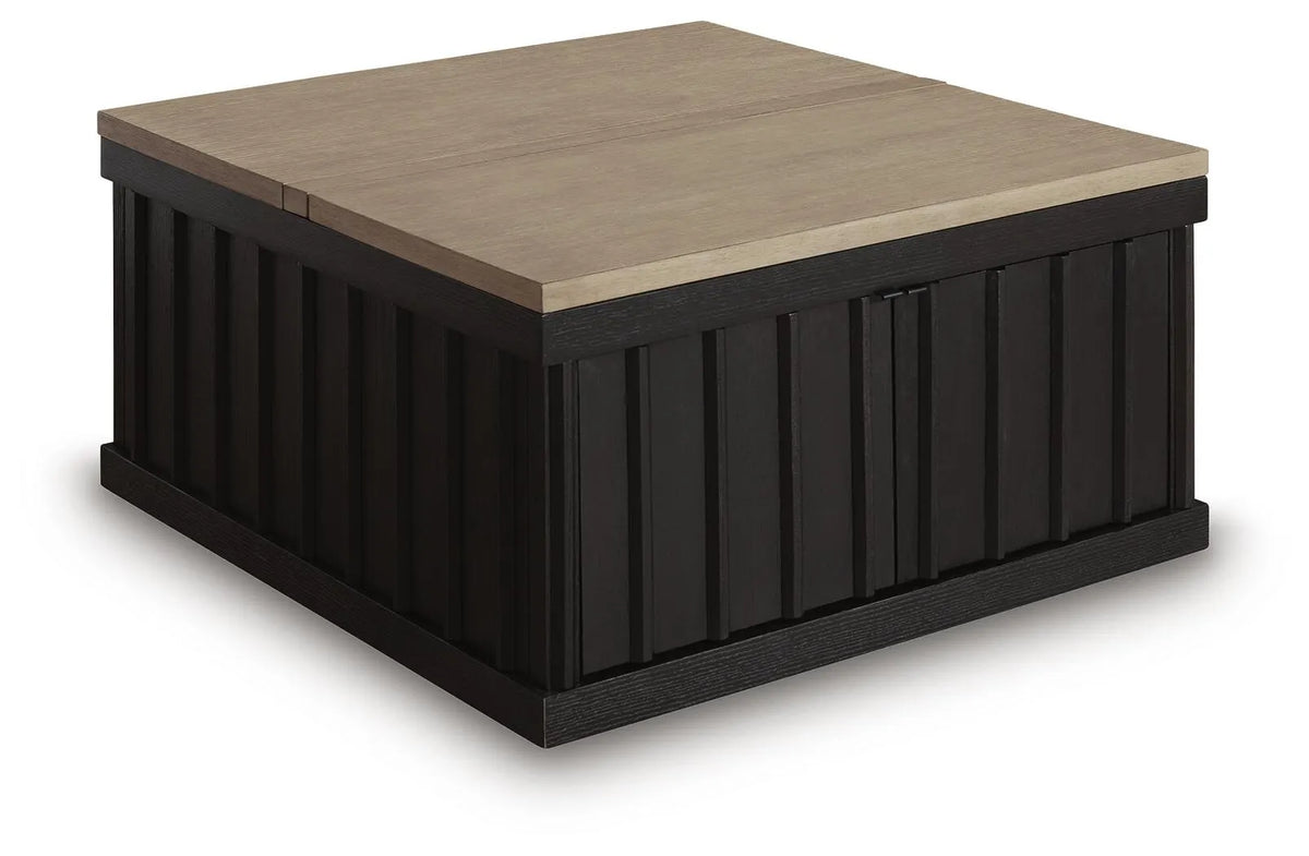 Mesa de centro elevable Rylandyn - Negro/Marrón claro