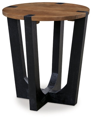 Hanneforth End Table - Brown/Black