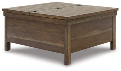 Moriville Lift-Top Coffee Table - Grayish Brown