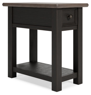 Tyler Creek Chairside End Table - Grayish Brown/Black
