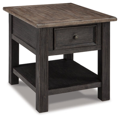 Tyler Creek End Table - Grayish Brown/Black