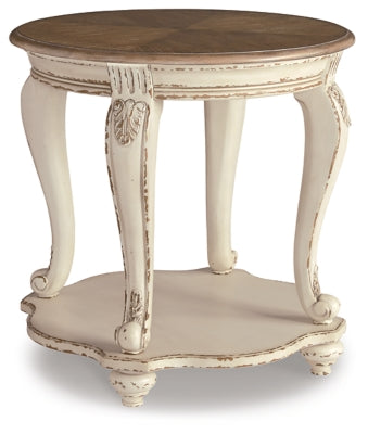 Realyn End Table - White/Brown
