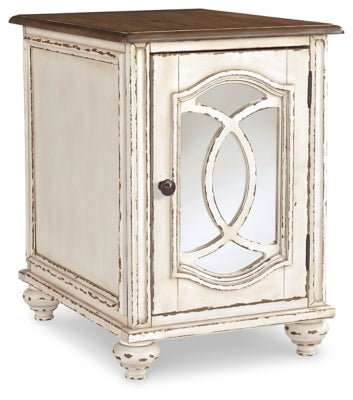 Mesa auxiliar Realyn Chairside - Blanco/Marrón