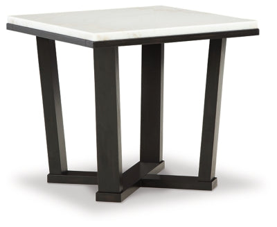 Fostead End Table - White/Espresso