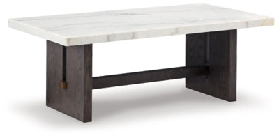 Mesa de centro Burkhaus - Blanco/Marrón oscuro