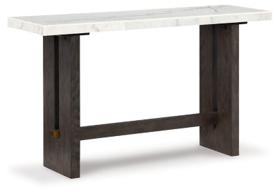 Burkhaus Sofa Table - White/Dark Brown