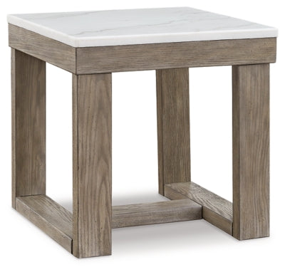 Loyaska End Table - Brown/Ivory