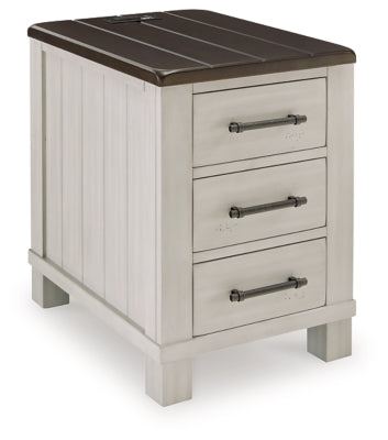 Darborn Chairside End Table - Gray/Brown