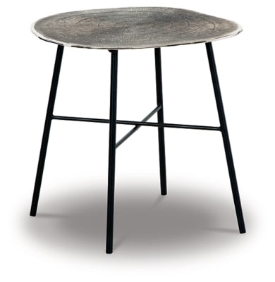 Laverford End Table - Chrome/Black