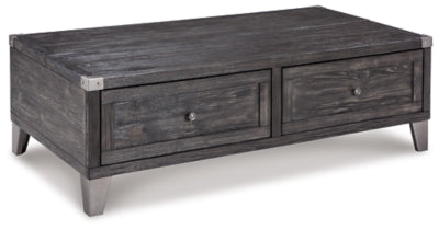 Mesa de centro Todoe con tapa elevable - Gris oscuro