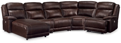 Seccional reclinable de 5 piezas con chaise longue VonKurt