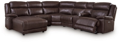 Seccional reclinable eléctrico de 6 piezas con chaise longue VonKurt