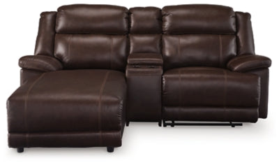 Sofá seccional reclinable eléctrico de 3 piezas con chaise longue VonKurt