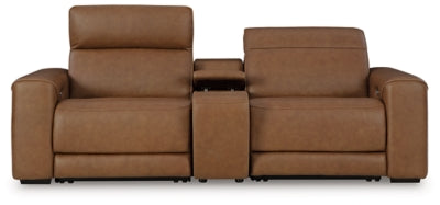 Loveseat seccional reclinable eléctrico de dos piezas Rally-Up con consola