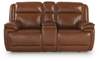 Loveseat reclinable eléctrico Healy Pier con consola