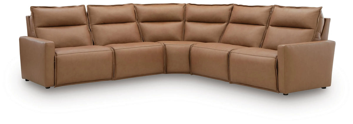 Arrington 5-Piece Power Reclining Sectional - Butternut